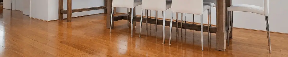 Professionally installed and refinished bamboo flooring in a residential home, showcasing smooth finish and natural wood tones in Denver, CO