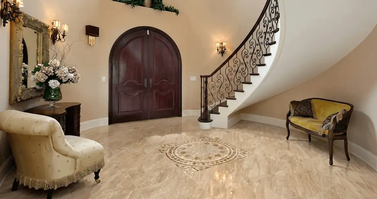 Entrance hall with professionally installed ceramic tile flooring in Denver CO