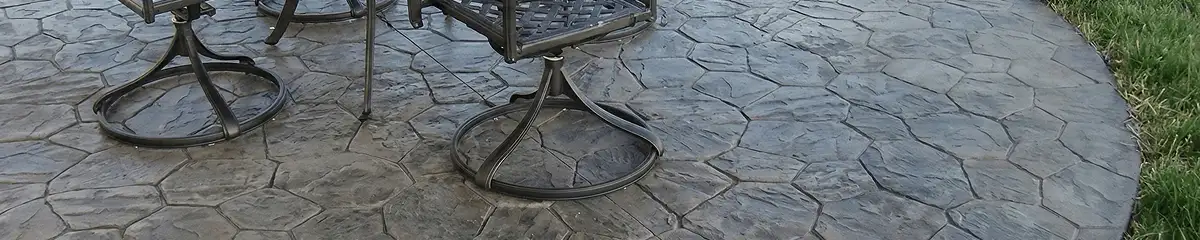 Garden relaxation area with professionally installed stone flooring in Denver CO
